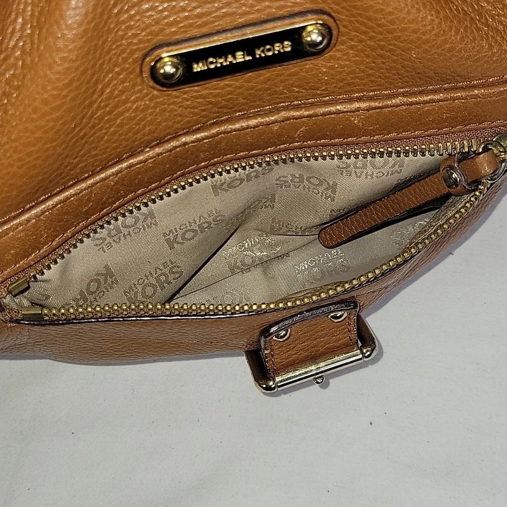 Michael Kors Fulton Brown Leather Shoulder Bag Tote Handbag